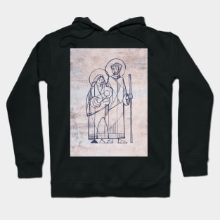 Hand drawn illustration of the Sacred Family Hoodie